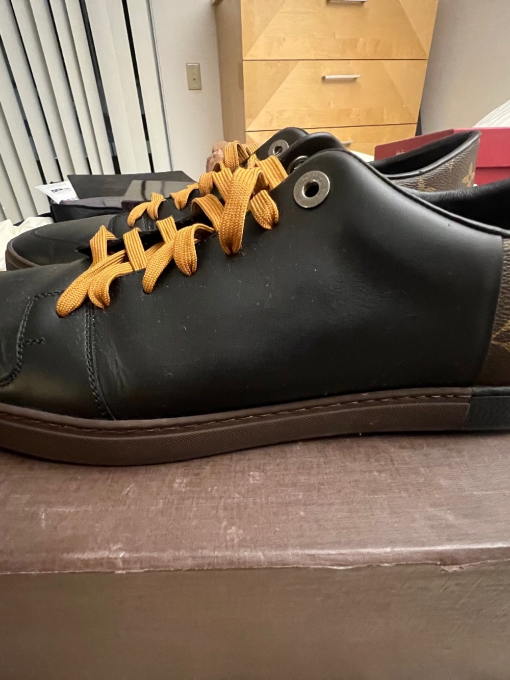 Louis Vuitton Line Up 11 mens leather shoes Paris France LV Monogram canvas